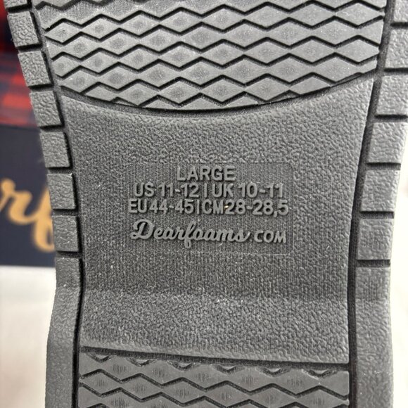 Dearfoams Memory Foam Men's Slippers Black Size Large 11-12 - Picture 6 of 10